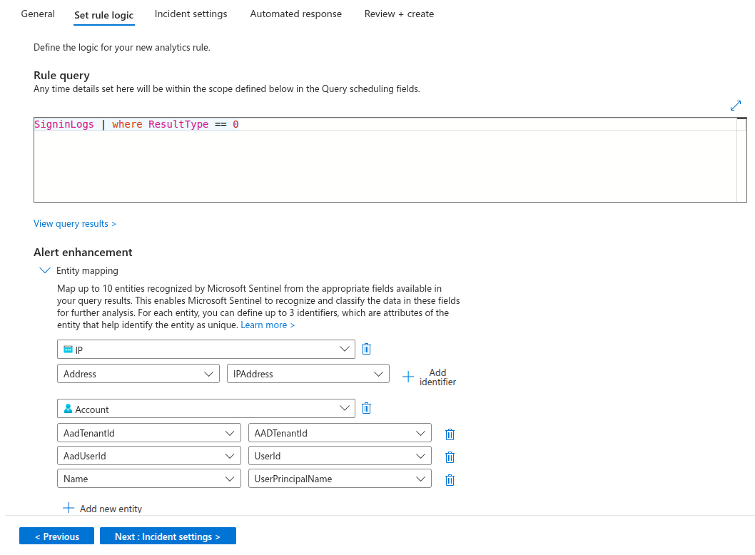 Analytics Rule Creation